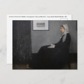 James Whistler – アーティストの母ポートレート ポストカード (正面/裏面)