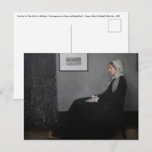 James Whistler – アーティストの母ポートレート ポストカード