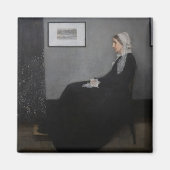James Whistler – アーティストの母ポートレート マグネット (正面)