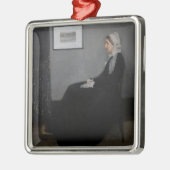 James Whistler – アーティストの母ポートレート メタルオーナメント (左)