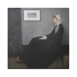 James Whistler – アーティストの母ポートレート メタルプリント