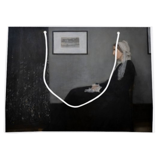James Whistler – アーティストの母ポートレート ラージペーパーバッグ (正面)