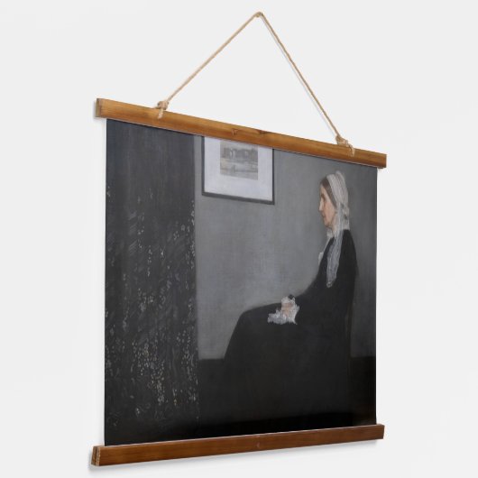 James Whistler – アーティストの母ポートレート 吊り下げ型タペストリー (傾斜あり)