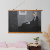 James Whistler – アーティストの母ポートレート 吊り下げ型タペストリー (寝室)