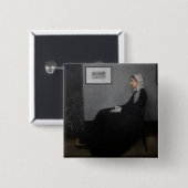 James Whistler – アーティストの母ポートレート 缶バッジ (正面&裏面)