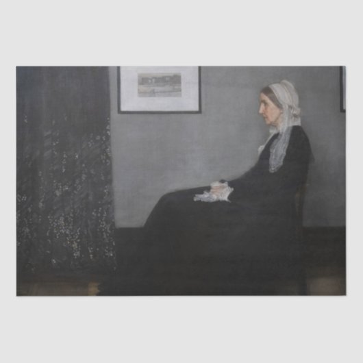 James Whistler – アーティストの母ポートレート 薄葉紙 (正面)