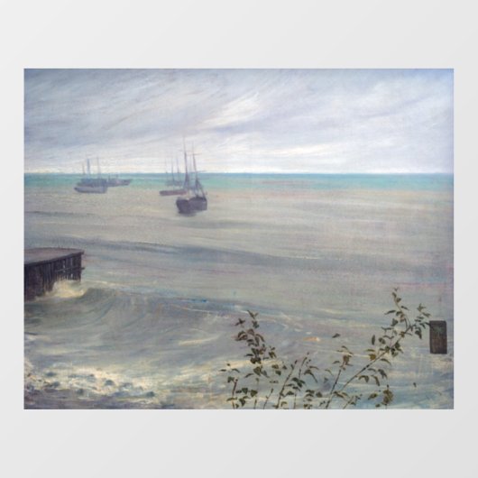 James Whistler – グレーとグリーンのシンフォニー ウィンドウサイン (シート)