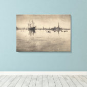 James Whistler – ノクターン、ヴェネツィアから キャンバスプリント (インサイチュ (ウッドフロア))