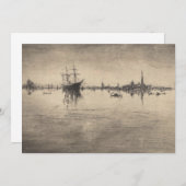 James Whistler – ノクターン、ヴェネツィアから サンキューカード (正面/裏面)