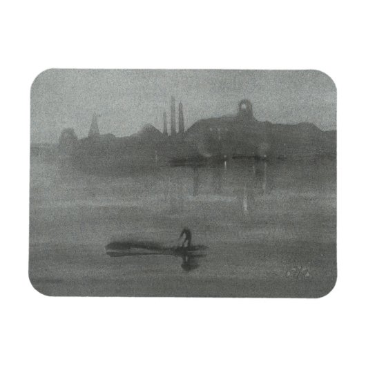 James Whistler – ノクターン: The Thames at Battersea マグネット (横)