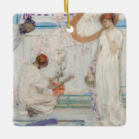James Whistler – ホワイトシンフォニー、3人の女の子 セラミックオーナメント (正面)