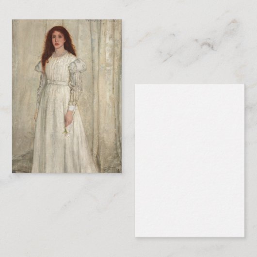 James Whistler – ホワイト交響曲第1番 ノートカード (正面/裏面)