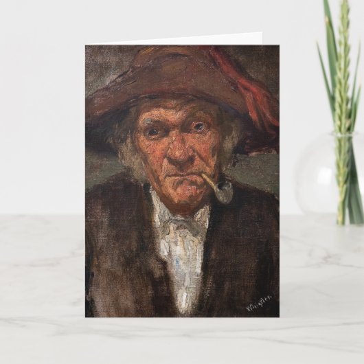 James Whistler – マン喫煙a Pipe カード (正面)