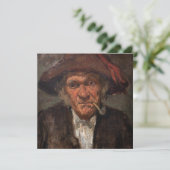 James Whistler – マン喫煙a Pipe サンキューカード (スタンド正面)