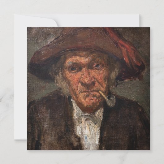 James Whistler – マン喫煙a Pipe サンキューカード (正面)