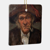 James Whistler – マン喫煙a Pipe セラミックオーナメント (右)