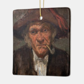 James Whistler – マン喫煙a Pipe セラミックオーナメント (左)