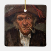 James Whistler – マン喫煙a Pipe セラミックオーナメント (裏面)