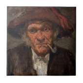 James Whistler – マン喫煙a Pipe タイル (正面)