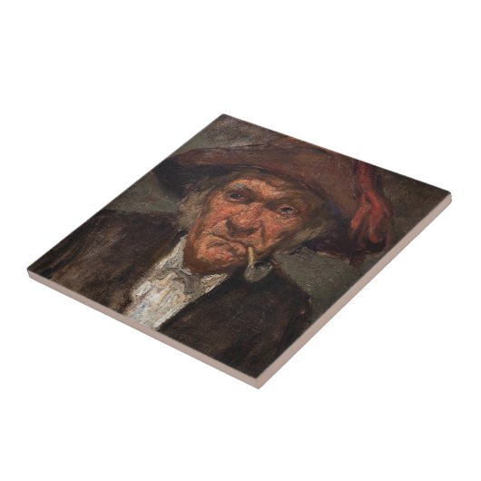 James Whistler – マン喫煙a Pipe タイル (側面)