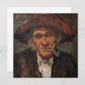 James Whistler – マン喫煙a Pipe 招待状 (正面/裏面)