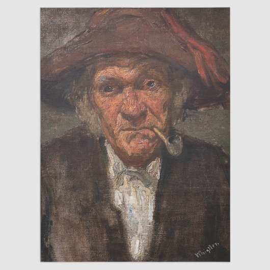 James Whistler – マン喫煙a Pipe 薄葉紙