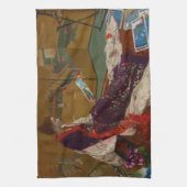 James Whistler – 紫と金ゴールドのカプリス キッチンタオル (縦)