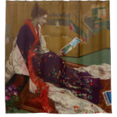 James Whistler – 紫と金ゴールドのカプリス シャワーカーテン (正面)