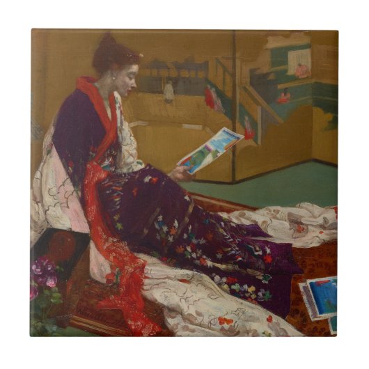 James Whistler – 紫と金ゴールドのカプリス タイル (正面)