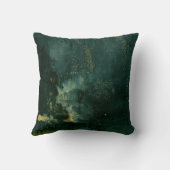 James Whistler – 黒と金ゴールドの夜景 クッション (裏面)