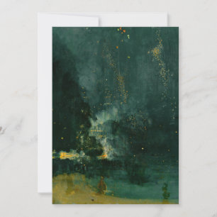 James Whistler – 黒と金ゴールドの夜景 サンキューカード