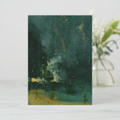 James Whistler – 黒と金ゴールドの夜景 サンキューカード (スタンド正面)