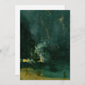 James Whistler – 黒と金ゴールドの夜景 サンキューカード (正面/裏面)