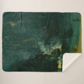 James Whistler – 黒と金ゴールドの夜景 シェルパブランケット (正面(横))