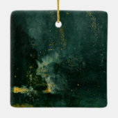 James Whistler – 黒と金ゴールドの夜景 セラミックオーナメント (裏面)