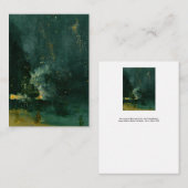 James Whistler – 黒と金ゴールドの夜景 ノートカード (正面/裏面)