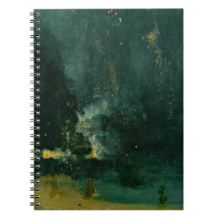 James Whistler – 黒と金ゴールドの夜景 ノートブック
