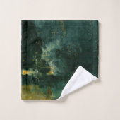 James Whistler – 黒と金ゴールドの夜景 バスタオルセット (ウォッシュタオル)