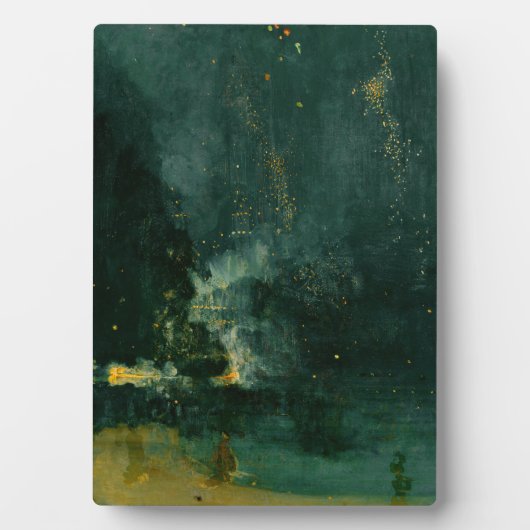 James Whistler – 黒と金ゴールドの夜景 フォトプラーク (正面)