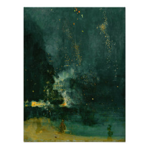 James Whistler – 黒と金ゴールドの夜景 フォトプリント