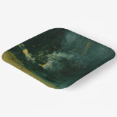 James Whistler – 黒と金ゴールドの夜景 ペーパープレート (傾斜あり)