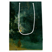 James Whistler – 黒と金ゴールドの夜景 ミディアムペーパーバッグ (裏面)