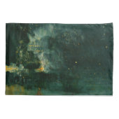 James Whistler – 黒と金ゴールドの夜景 枕カバー (裏面)