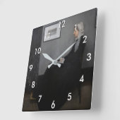 James Whistler - Portrait of the Artist's Mother スクエア壁時計 (傾斜)