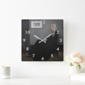 James Whistler - Portrait of the Artist's Mother スクエア壁時計 (ホーム)