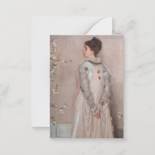 James Whistler - Symphony in Shuffee Color and Pin ノートカード (正面)