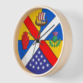 JamFamコート・オブ・アームズデザイン 壁時計 (傾斜)