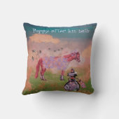 JamieとPoppyのイラスト クッション (裏面)