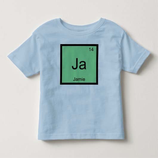 Jamie 名前 化学 元素 周期表 トドラーTシャツ (正面)