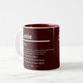 Jamie Personalized Girl Name Meaning Coffee Mug ツートーンマグカップ (正面左)